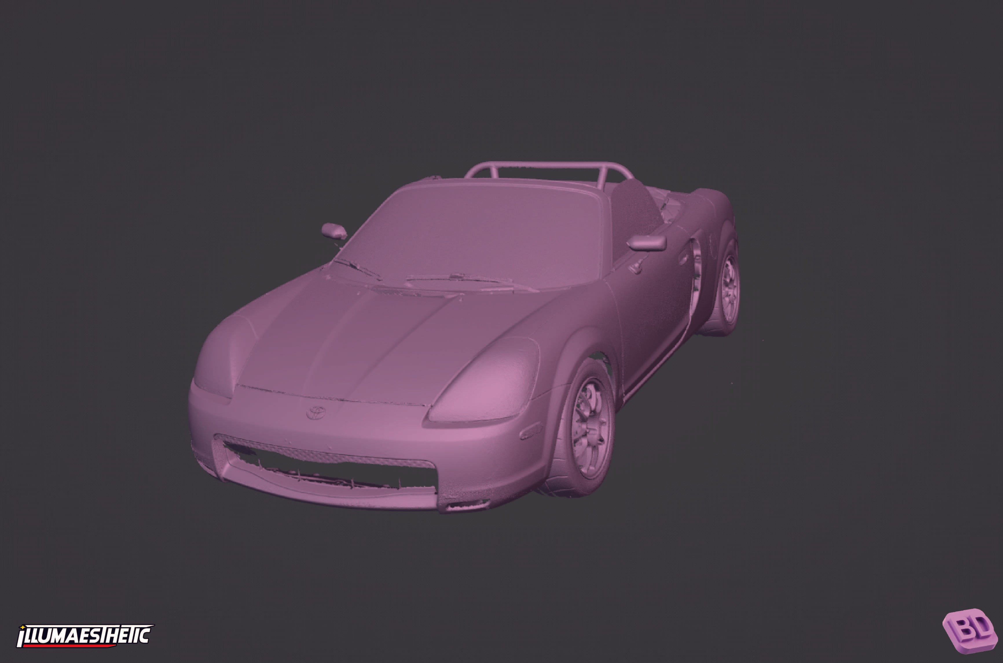 Toyota MR2 Spyder 3D Scan (2000-2007, ZZW30) – Illumaesthetic